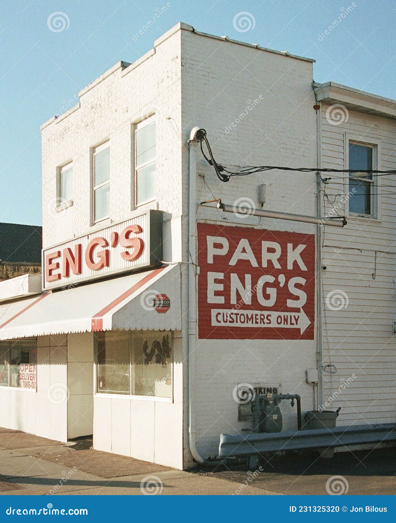 Engs Restaurant Sign, in Kingston, New York Editorial Image Image of
