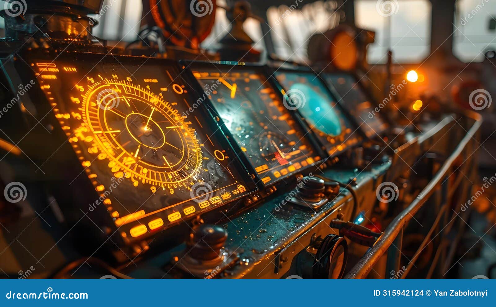 enhanced radar screen enhances visibility on dimly lit ships bridge for improved maritime