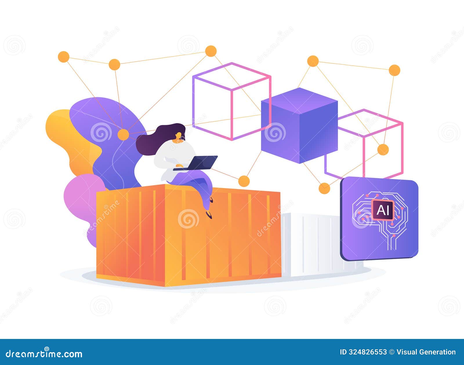 enhanced transparency with ai-backed blockchain abstract concept  .
