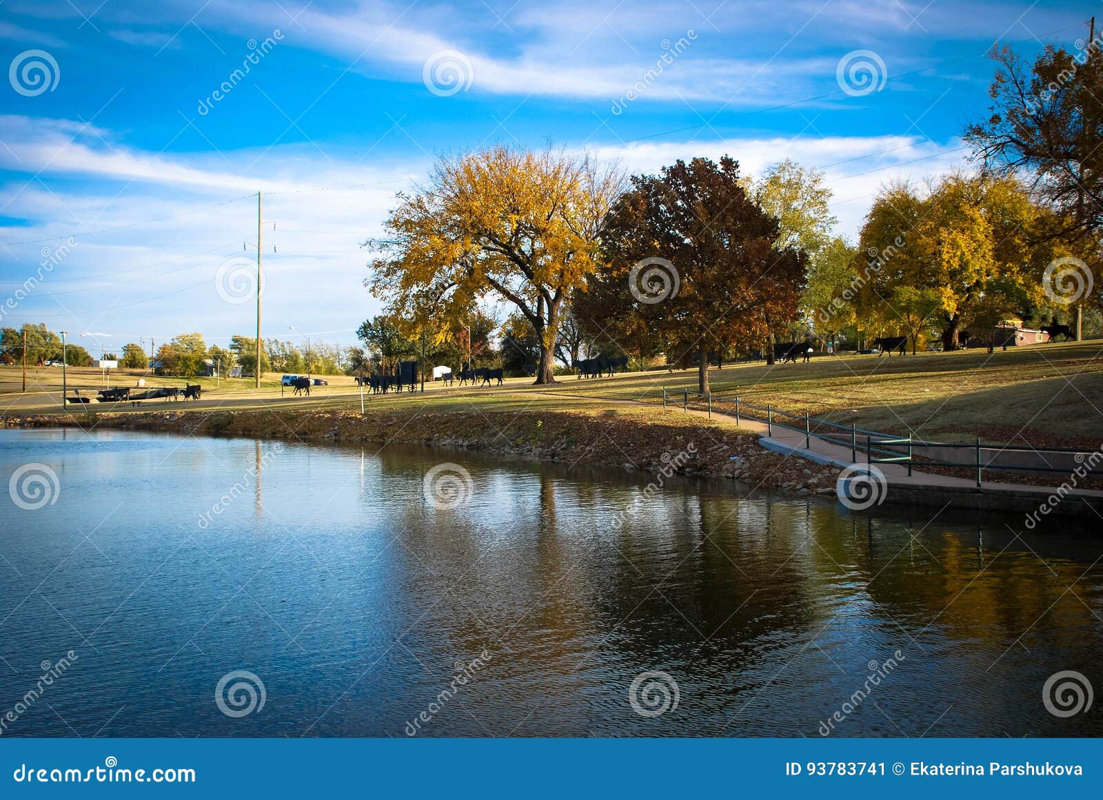 Enid, Oklahoma, Park stock afbeelding. Image of standbeelden 93783741