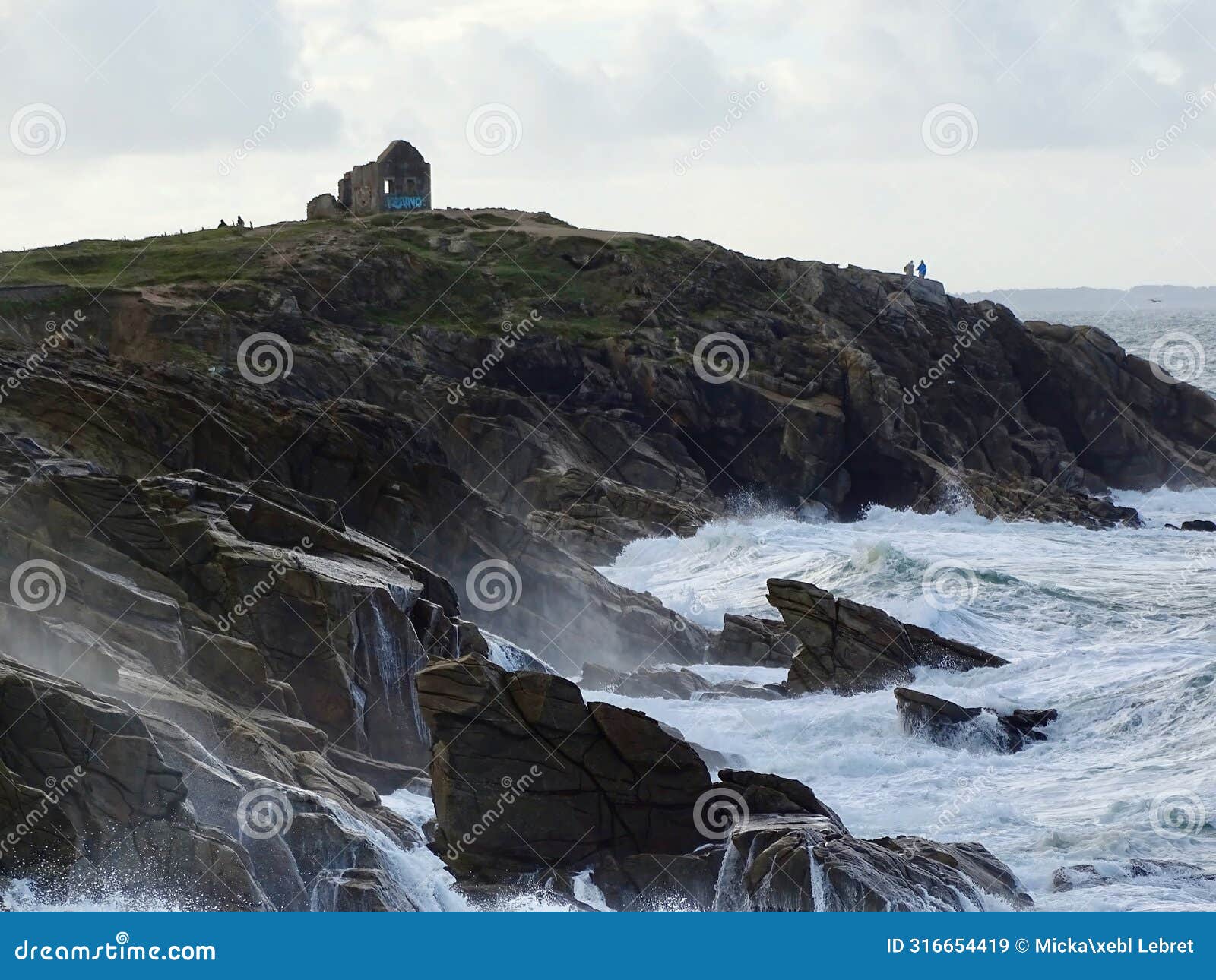 enigmatic ruins of pointe du percho on quiberon's cote sauvage: a journey through time amidst the power of nature