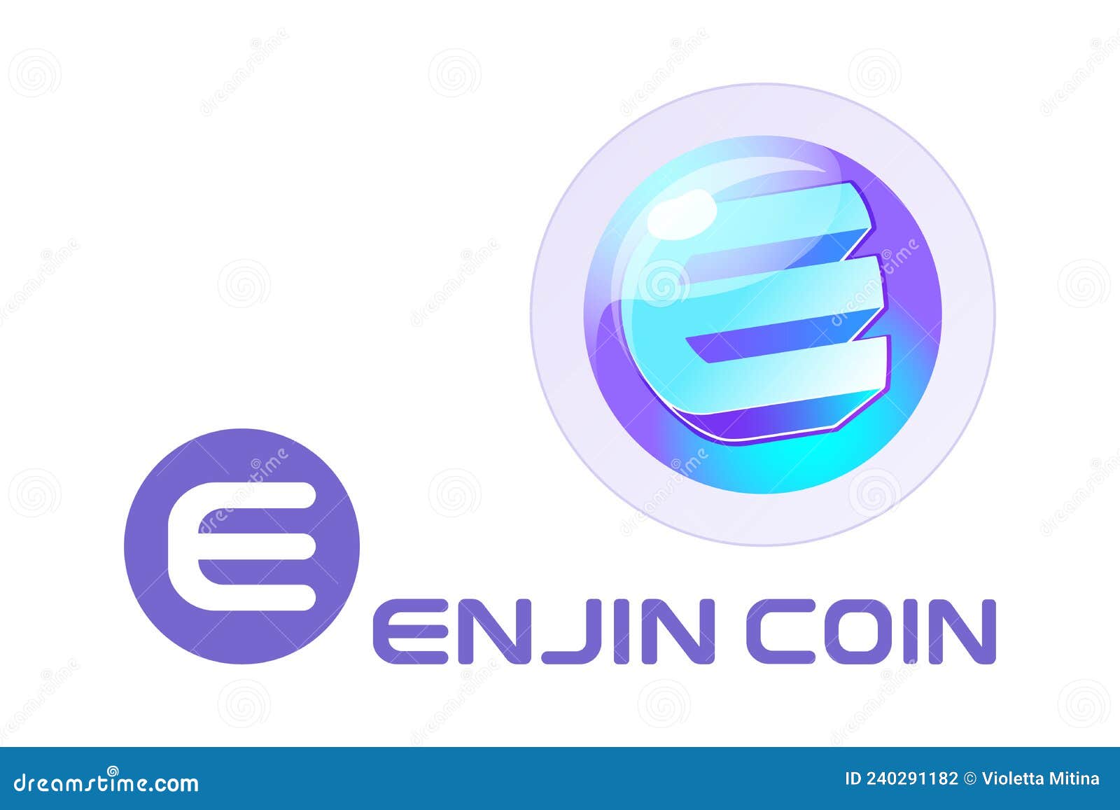 Enjin Coin. Crypto Currency Logo on a White Background Stock Vector -  Illustration of electronic, text: 240291182