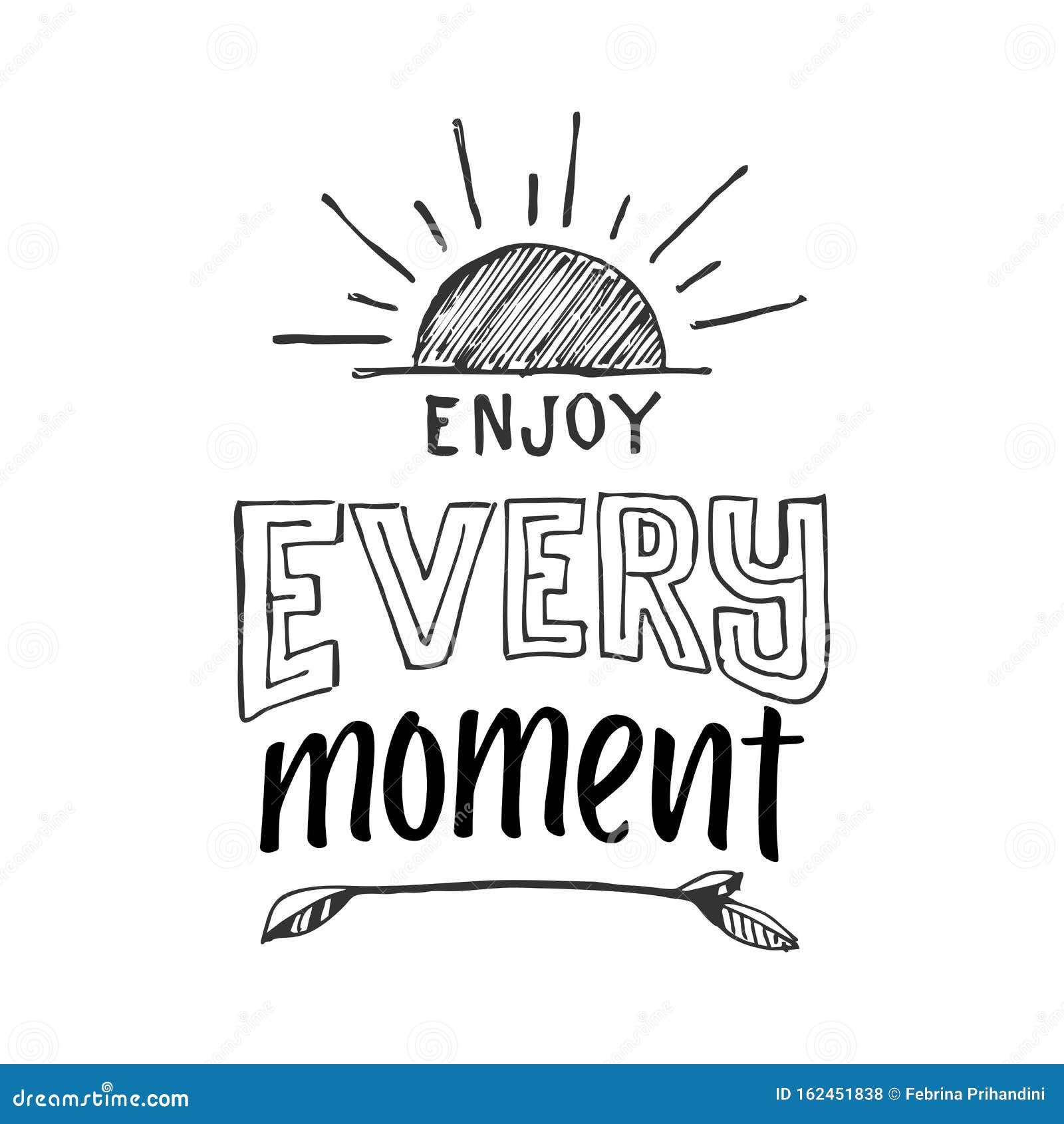 Enjoy Every Moment stock vector. Illustration of shirt - 162451838 Enjoy Every Moment stock vector. Illustration of shirt - 162451838