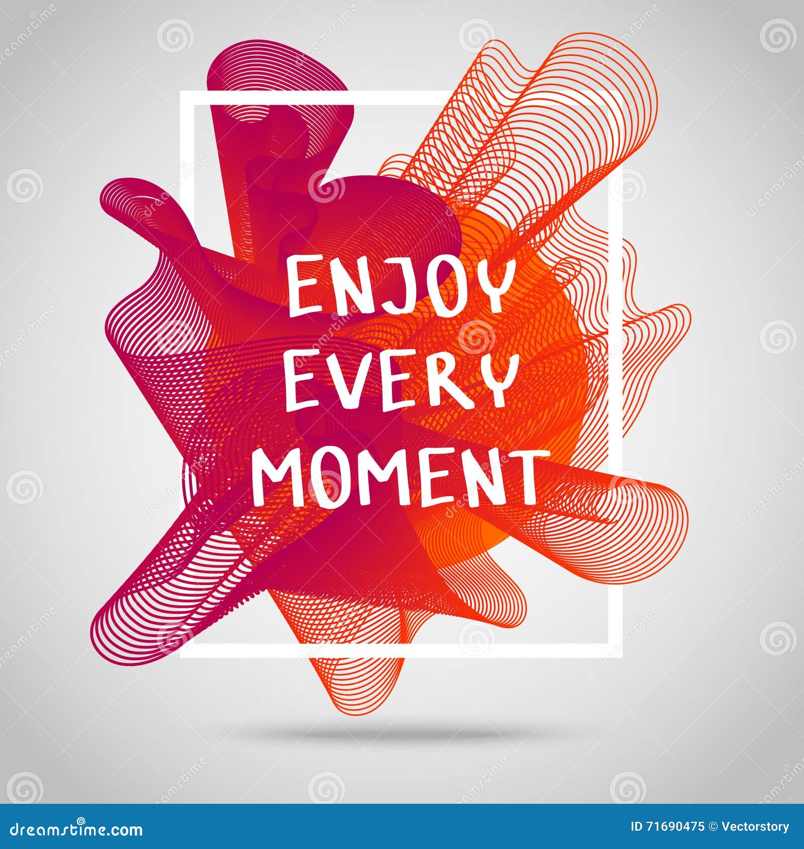 Enjoy Every Moment. Inspirational Quote. Stock Vector - Illustration of ...
