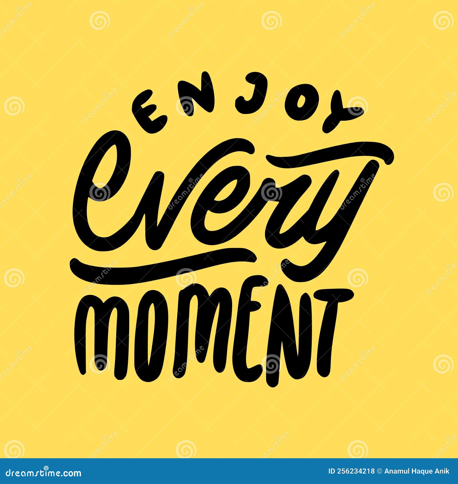 Enjoy Every Moment. Typography Design Stock Illustration - Illustration ...