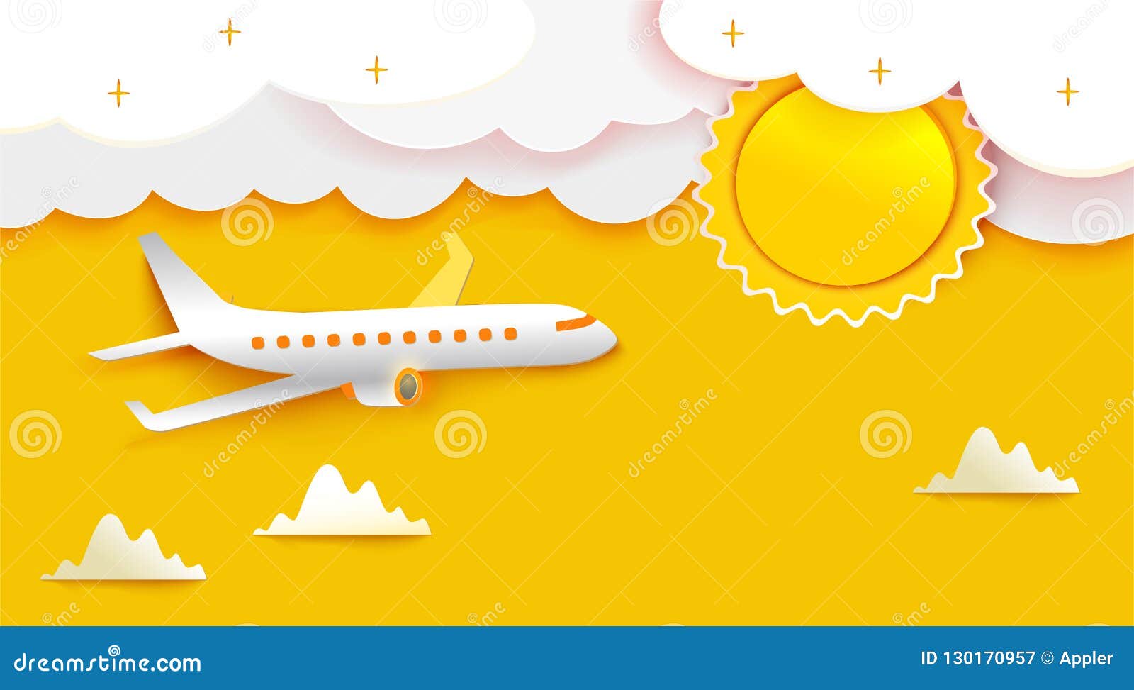 Enjoy Summer Sky Paper Art Stock Vector Illustration Of Idea Enjoy Summer Sky Paper Art Stock Vector Illustration Of Idea