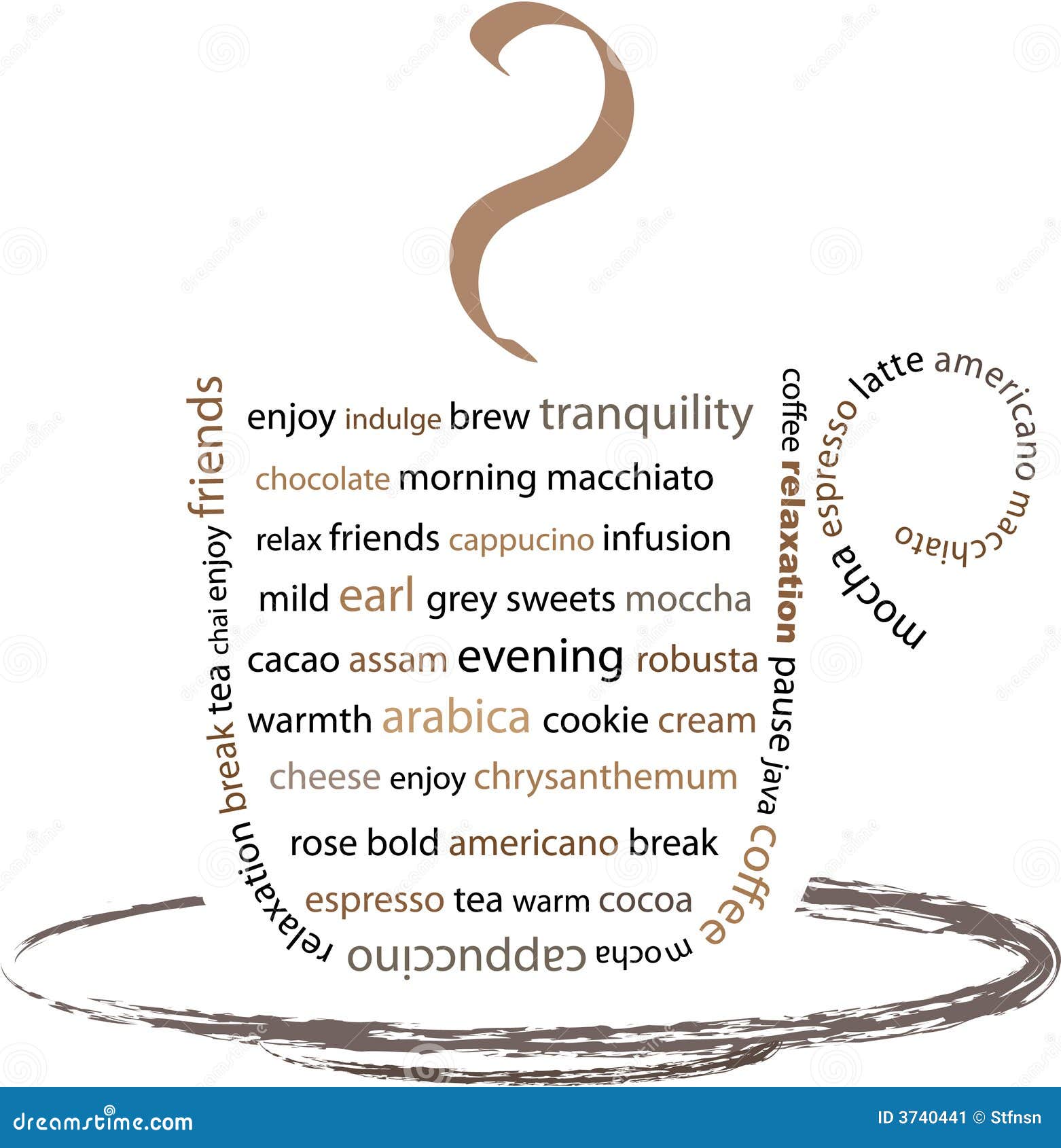 Enjoy your coffee break stock vector. Illustration of family 3740441