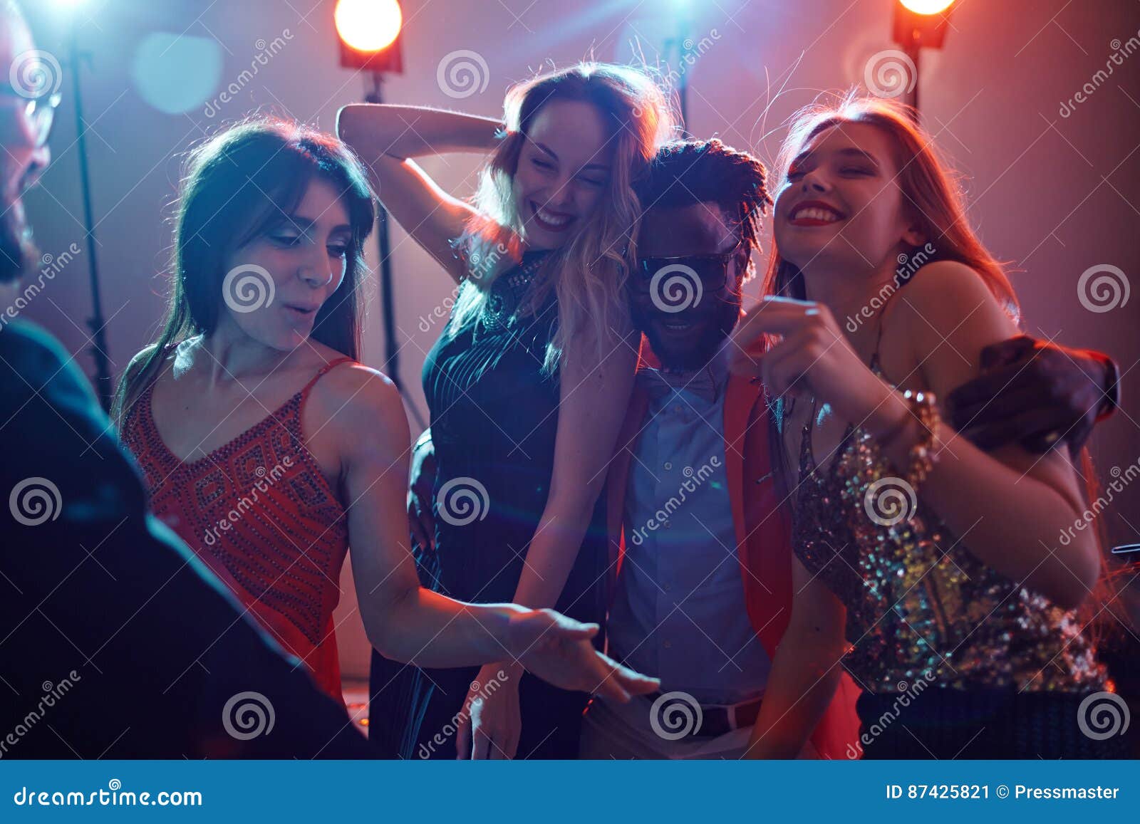 Enjoying night in club stock image. Image of smiling - 87425821