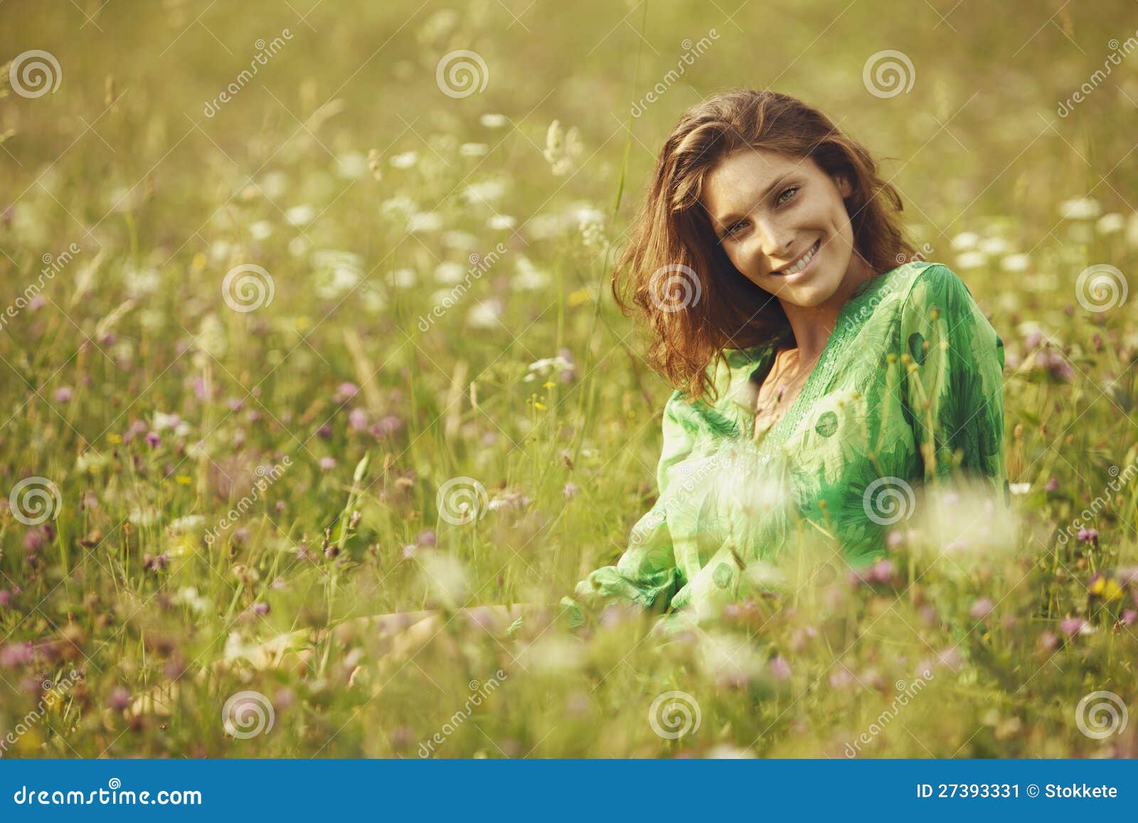 Enjoying the sunset stock image. Image of freedom, grass - 27393331