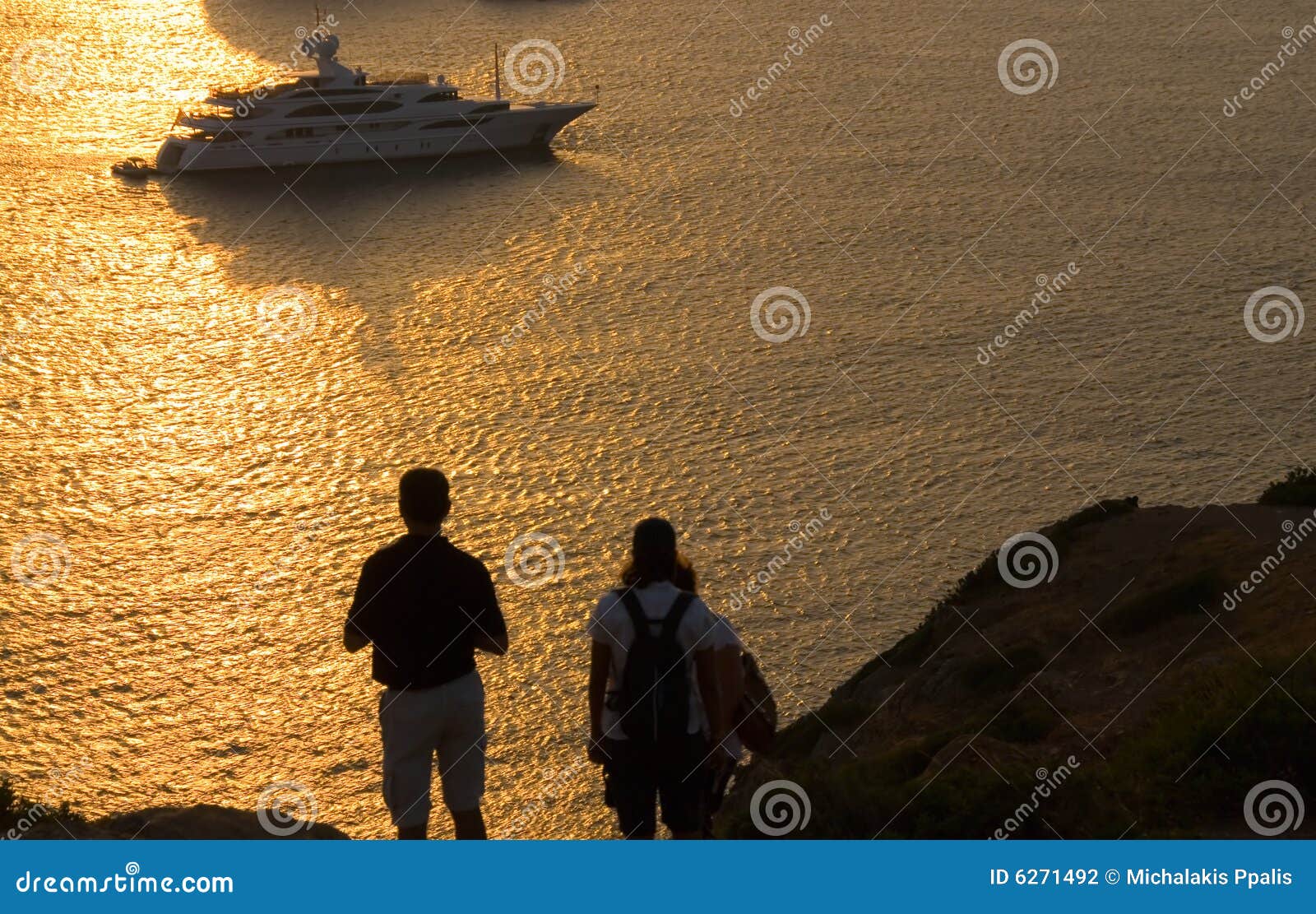 Enjoying Sunset stock photo. Image of ship, greece, landscape - 6271492