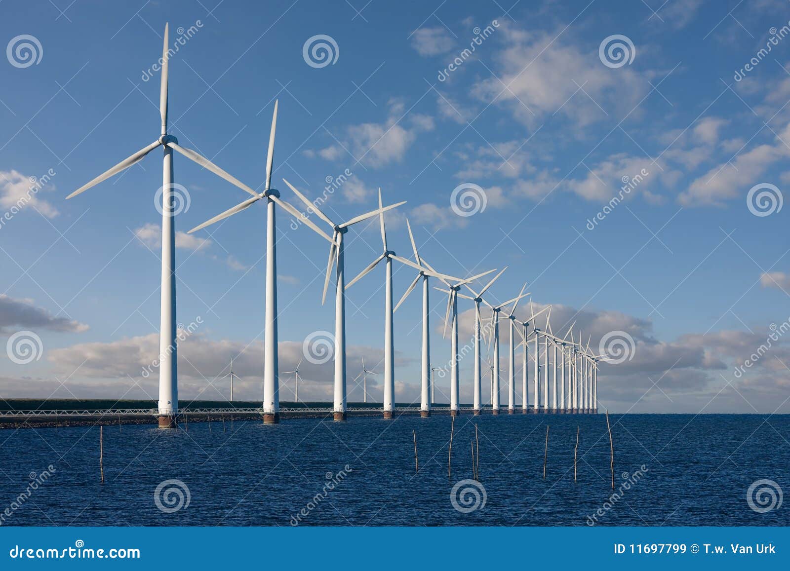 Enormous Windmills Standing in the Sea Stock Image Image of innovation, cloudscape 11697799