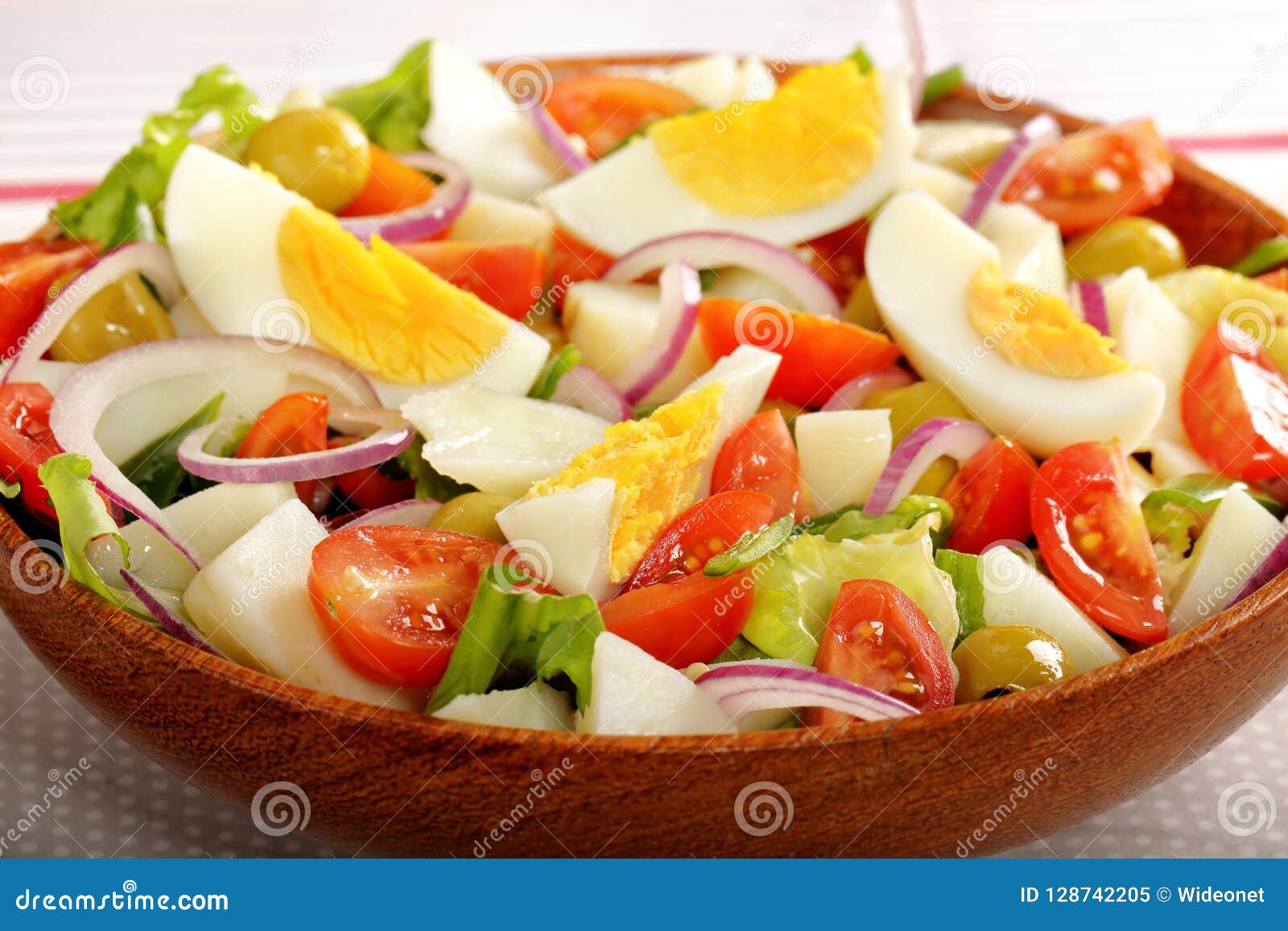 Ensalada Campera Traditional Spanish Salad with Fresh Vegetables Stock ...