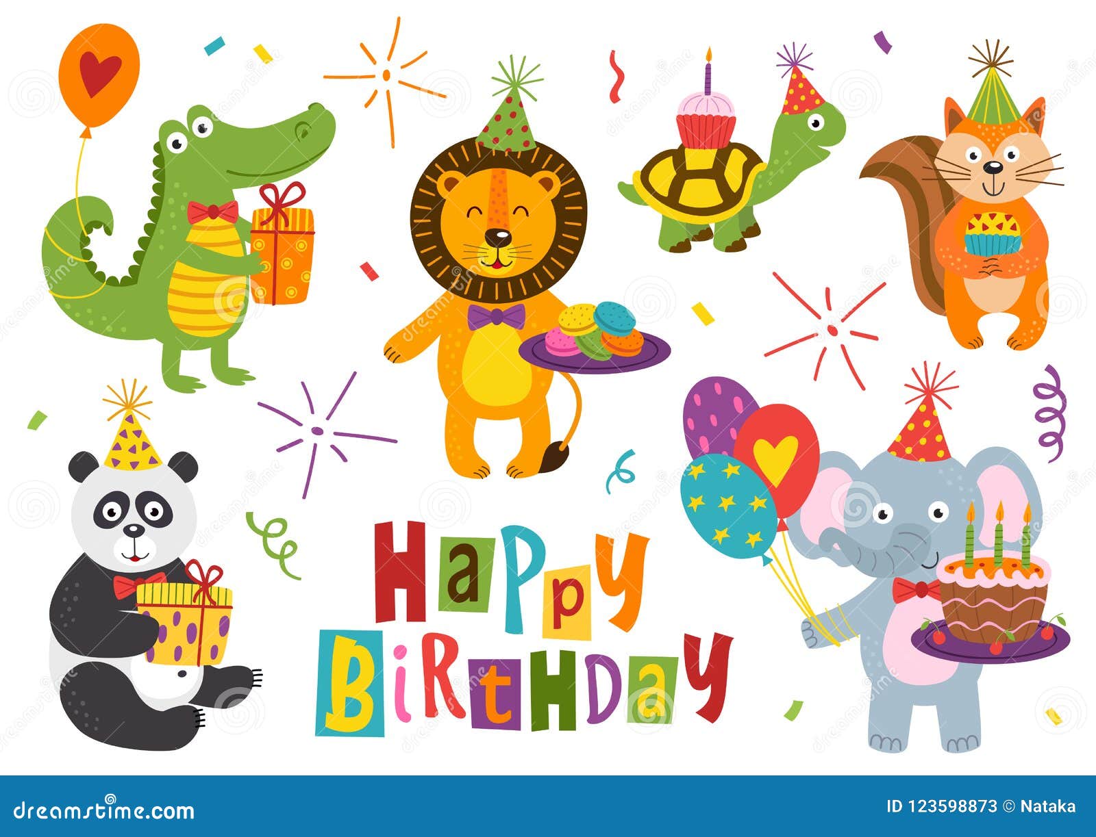 Ensemble D Animaux Droles D Isolement Pour La Partie De Conception De Joyeux Anniversaire Illustration De Vecteur Illustration Du Anniversaire Animaux Ensemble D Animaux Droles D Isolement Pour La Partie De Conception De Joyeux Anniversaire Illustration De Vecteur Illustration Du Anniversaire Animaux