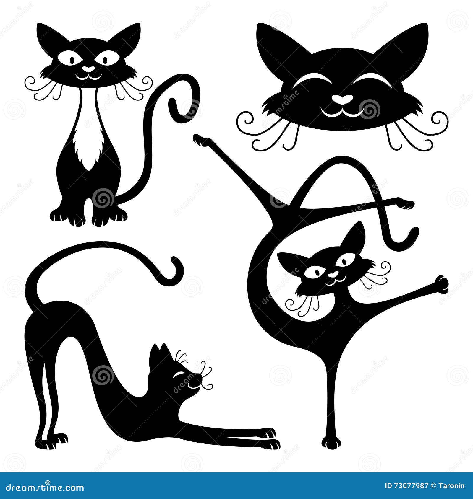 https://thumbs.dreamstime.com/z/ensemble-de-chats-dr-les-73077987.jpg