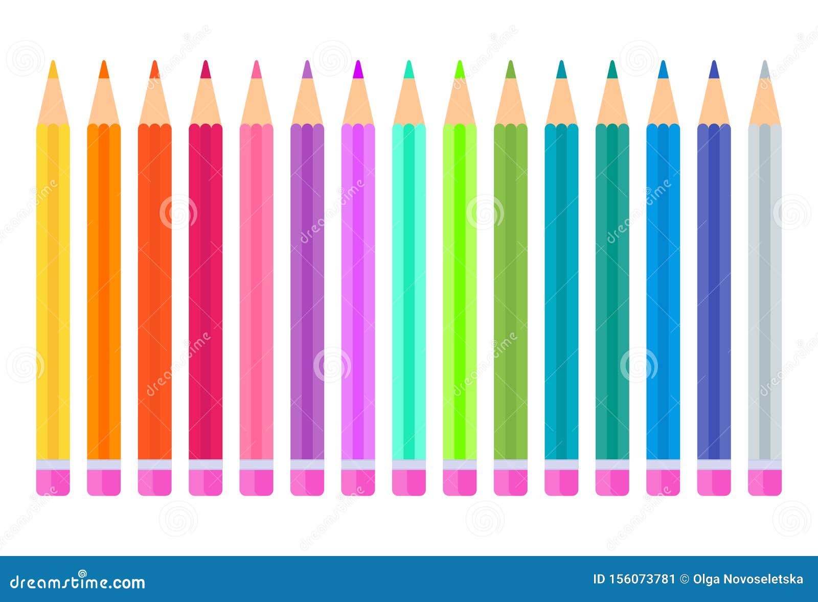 Ensemble De Crayons De Couleur, Couleurs Vives Crayons De Couleur