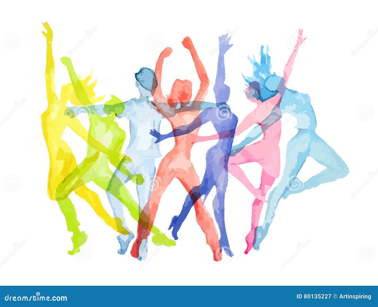 Ensemble De Danse D'aquarelle Illustration de Vecteur Illustration du