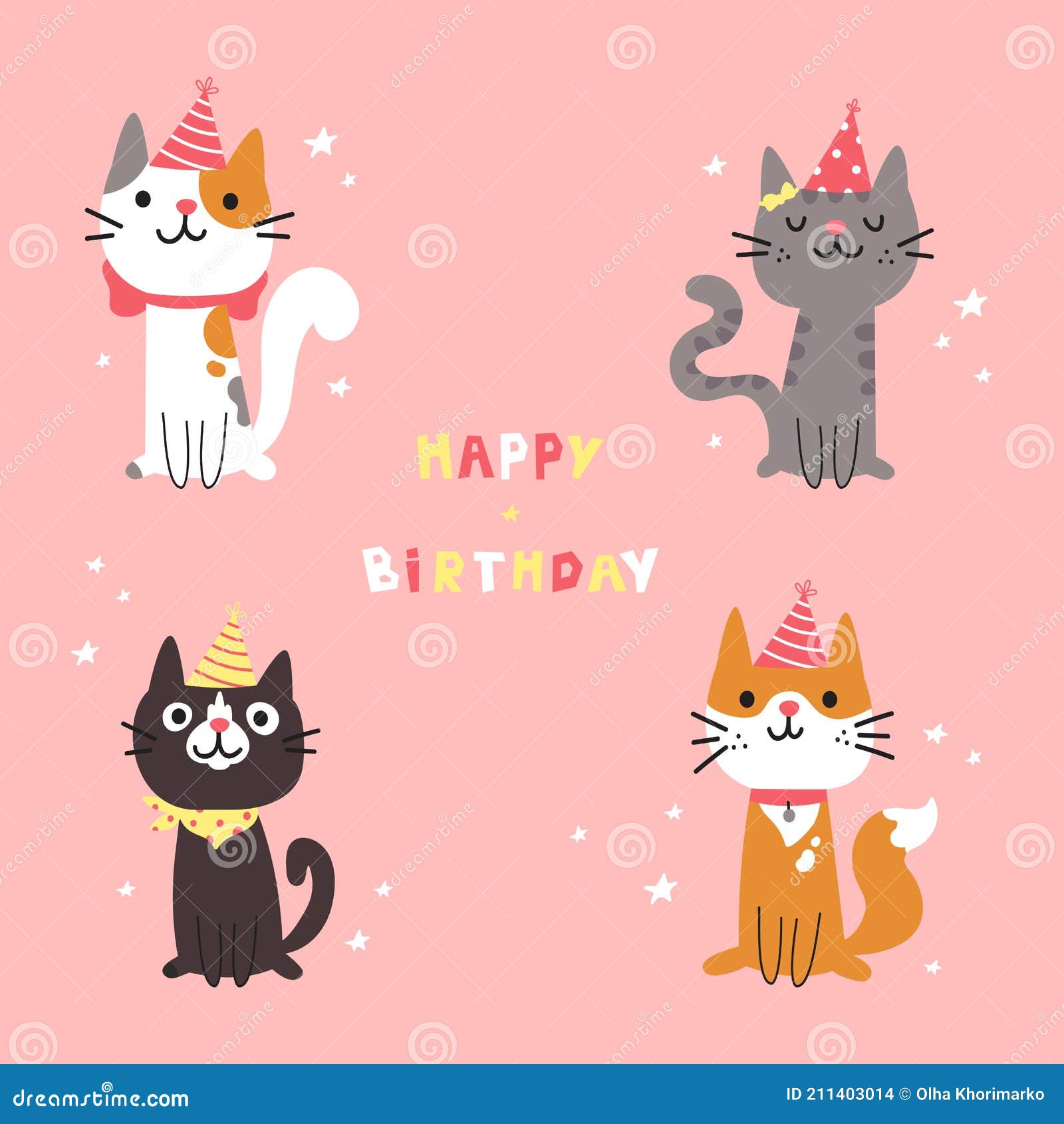 Ensemble De Differents Chats De Dessin Anime Joyeux Anniversaire Illustration De Vecteur Illustration Du Caractere Isolement Ensemble De Differents Chats De Dessin Anime Joyeux Anniversaire Illustration De Vecteur Illustration Du Caractere Isolement