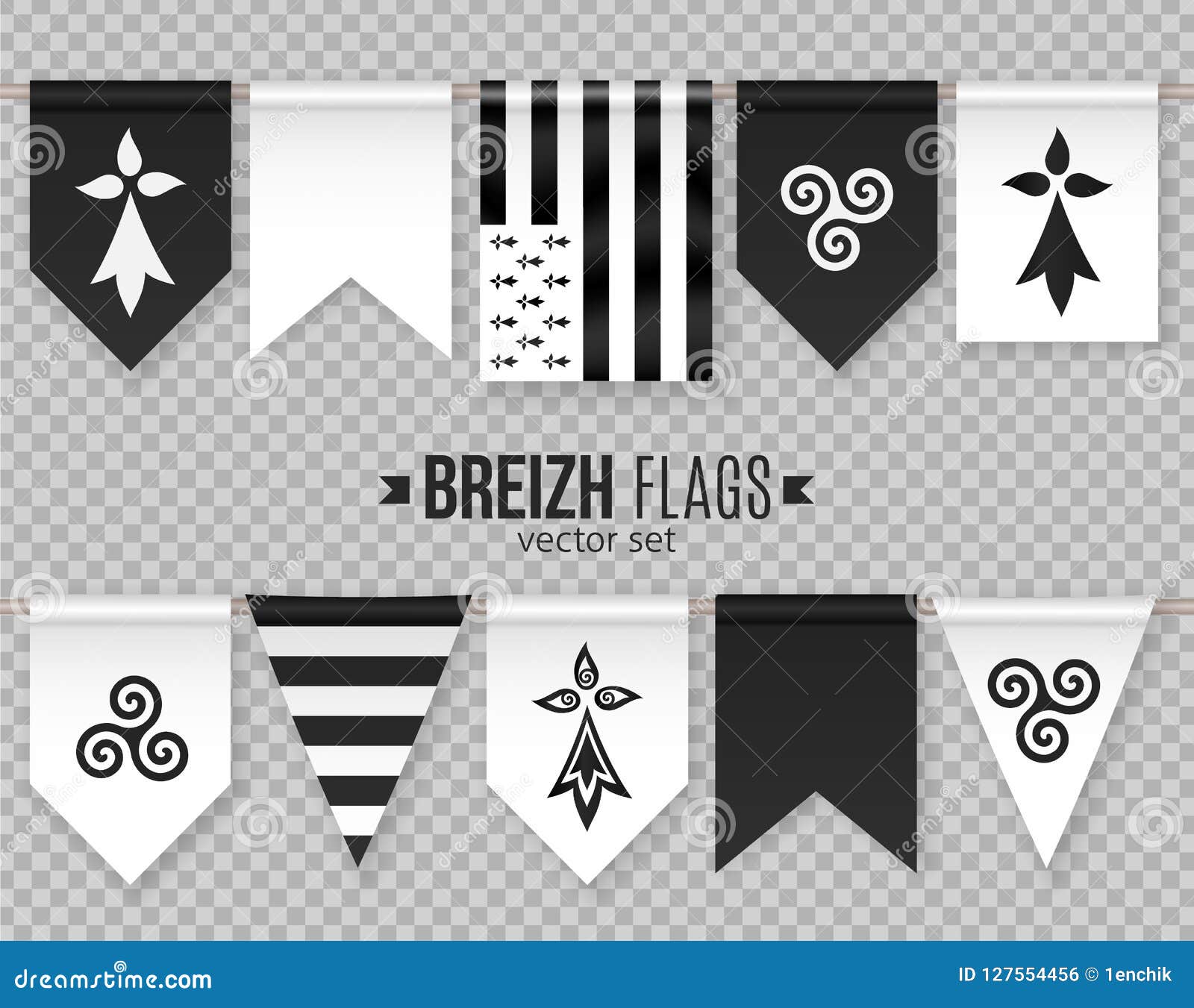 ⇒ Cendrier de poche breton - Drapeau Breton - Triskell & Hermines