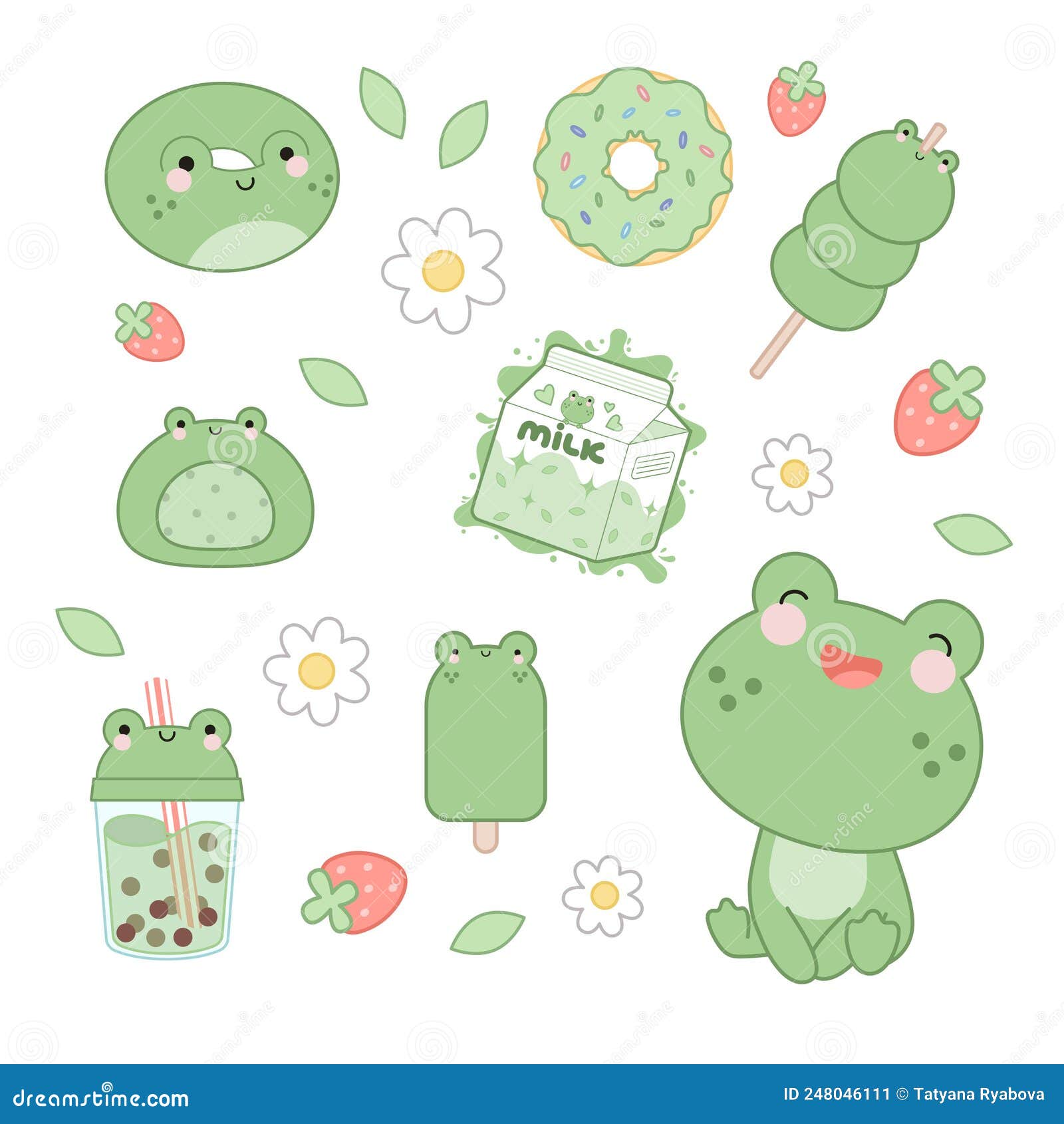 ensemble de mignonne des stylos. kawaii stylo avec grenouille. main tiré  papeterie Provisions griffonnage. vecteur conception illustration isolé sur  blanche. 28658790 Art vectoriel chez Vecteezy