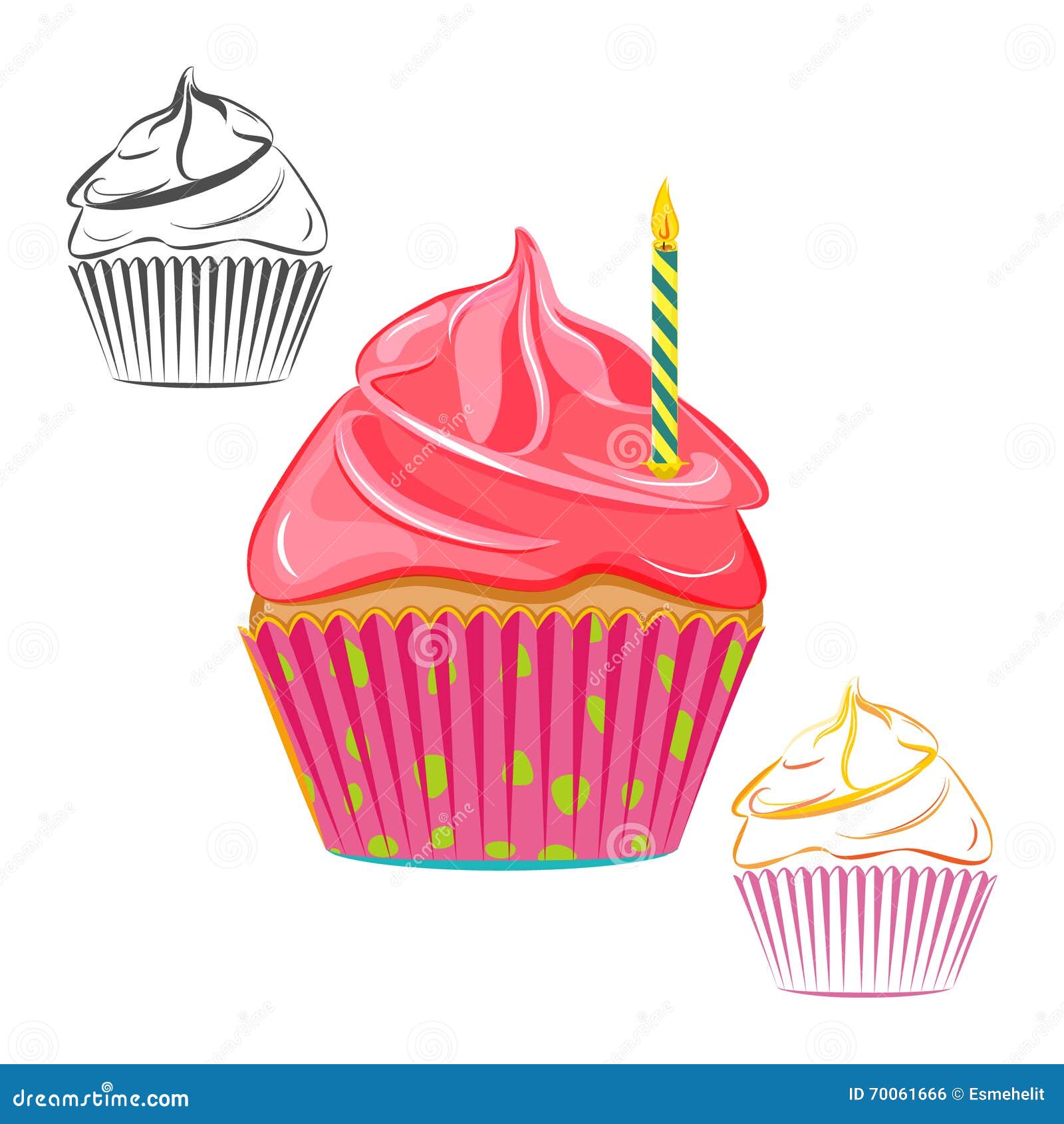 Ensemble De Petit Gateau De Bougie D Anniversaire Illustration De Vecteur Illustration Du Ramassage Chocolat Ensemble De Petit Gateau De Bougie D Anniversaire Illustration De Vecteur Illustration Du Ramassage Chocolat