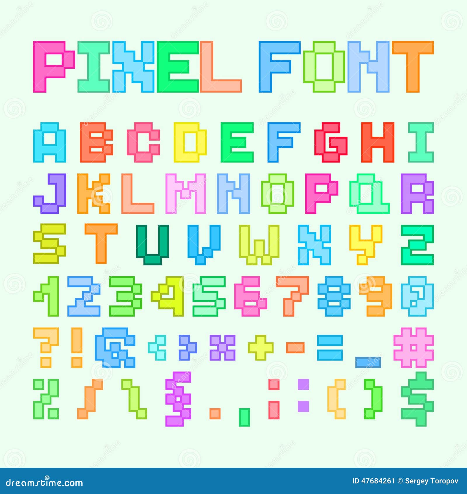 pixel art alphabet