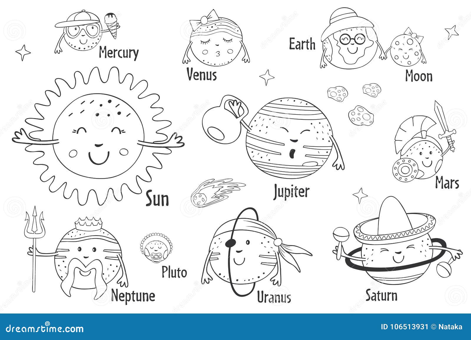 Ensemble De Planetes Droles D Isolement De Bande Dessinee Du Systeme Solaire Noir Et Blanc Illustration De Vecteur Illustration Du Mignon Jupiter Ensemble De Planetes Droles D Isolement De Bande Dessinee Du Systeme Solaire Noir Et Blanc Illustration De Vecteur Illustration Du Mignon Jupiter