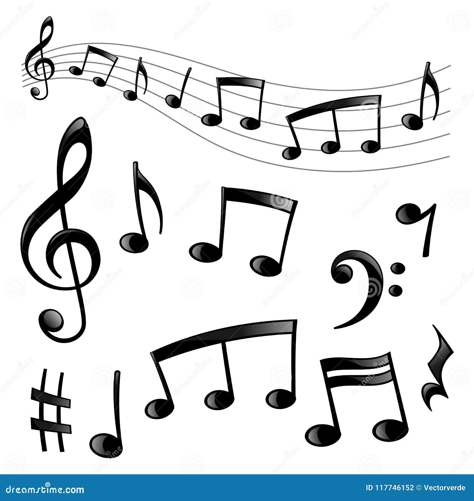 Ensemble De Signes Musicaux Illustration De Vecteur Illustration Du Musicaux Signes 117746152