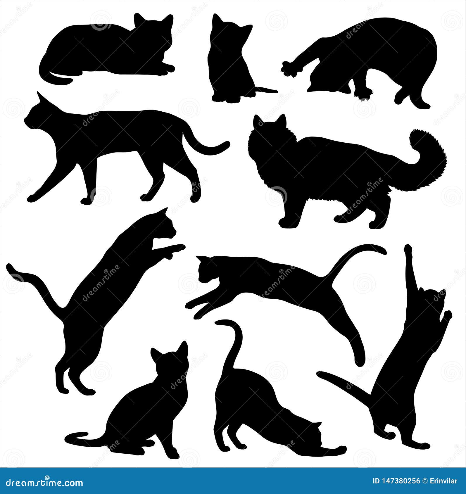 Ensemble De Vecteur De Silhouette De Chat D Isolement Sur Le Fond Blanc Illustration De Vecteur Illustration Du Agrafe Pose Ensemble De Vecteur De Silhouette De Chat D Isolement Sur Le Fond Blanc Illustration De Vecteur Illustration Du Agrafe Pose