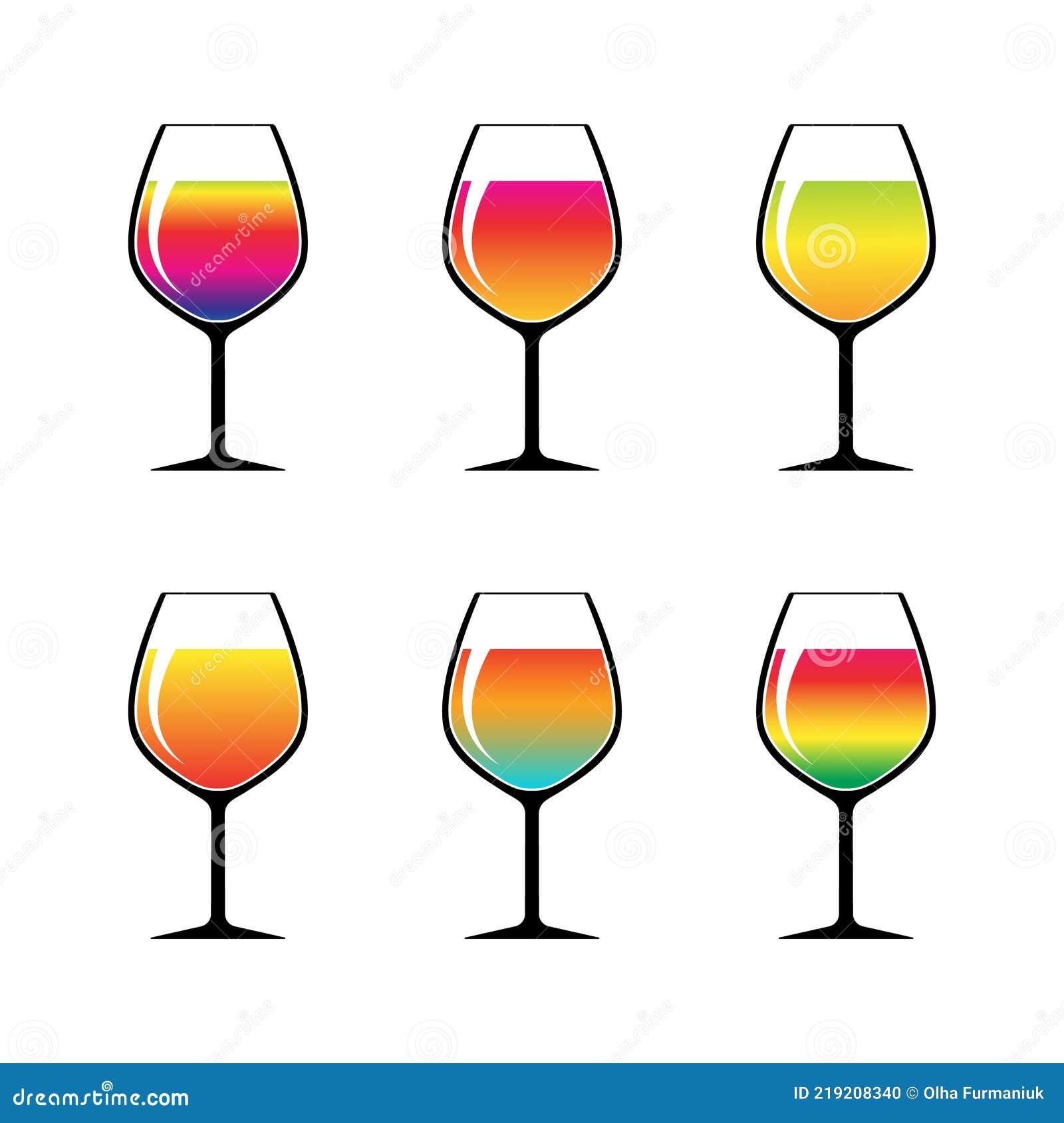 Bouteilles D'alcool Et Des Verres. Bouteille D'alcool Avec Cidre, Vermouth  En Verre Ou Liqueur Shot Et Verres à Vin Isolé