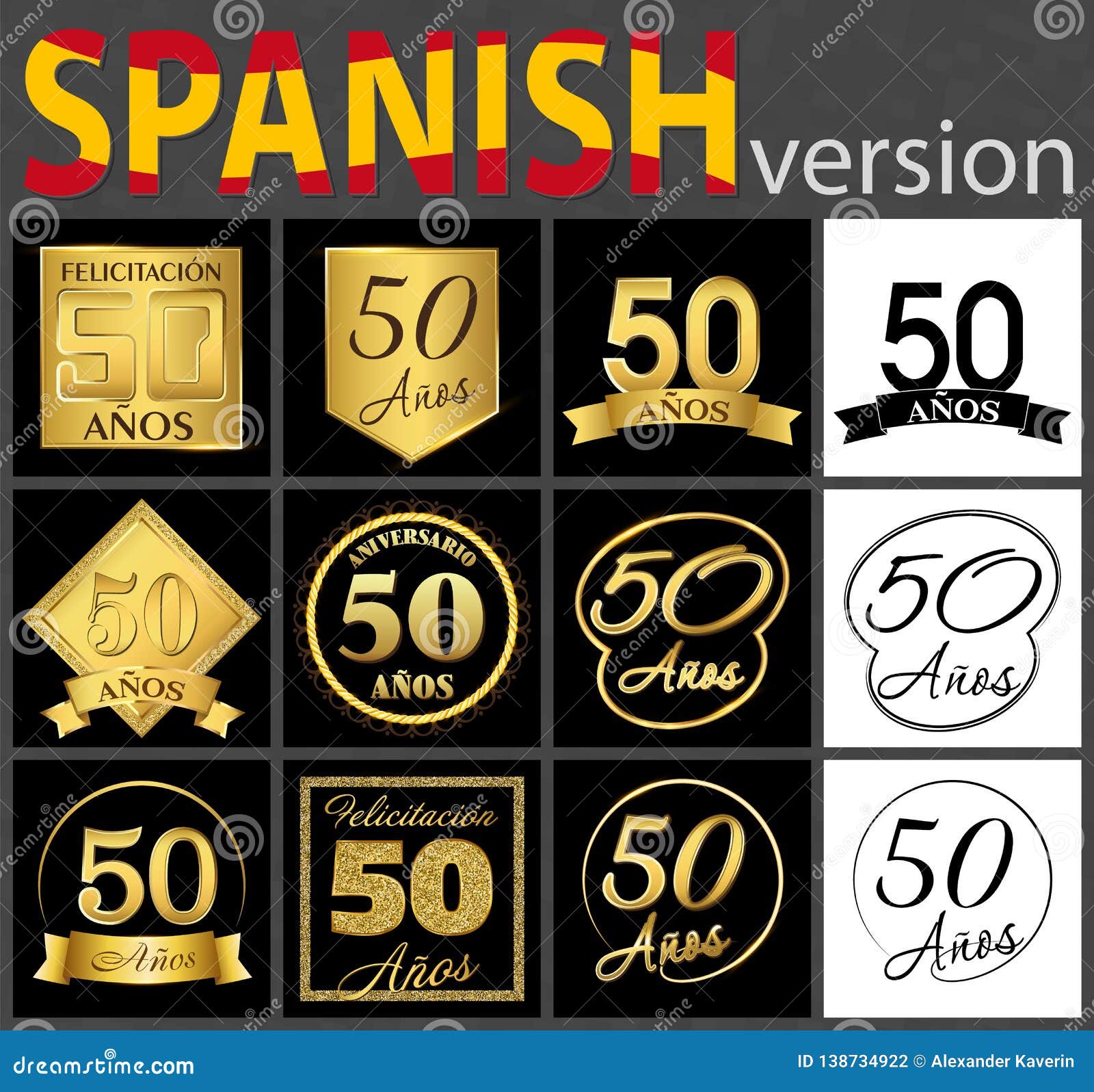 Numeros 50 Para Imprimir Ensemble Espagnol De Calibres Du Numéro 50 Illustration de Vecteur -  Illustration du fête, décoration: 138734922