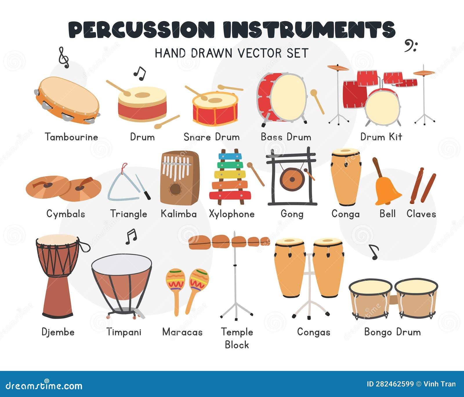 Tambourin Instruments De Musique Stock Illustration Vectorielle