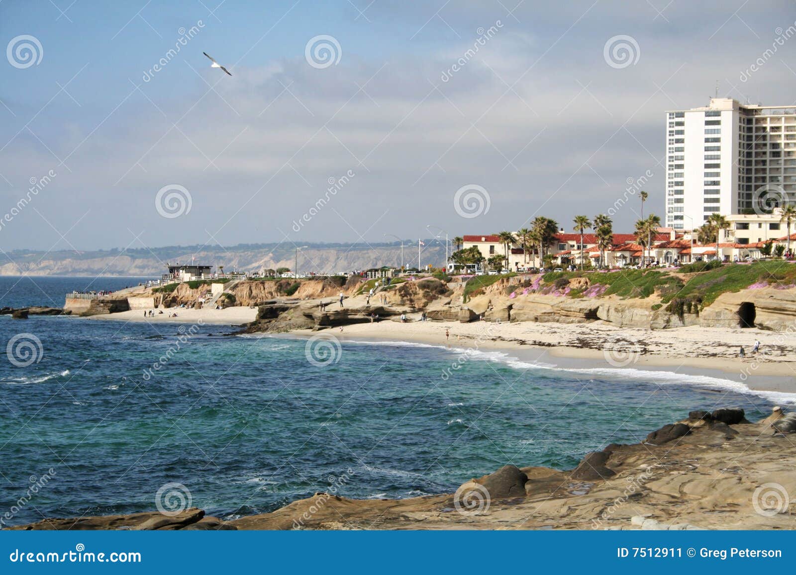 Ensenada de La Jolla imagen de archivo. Imagen de nube 7512911