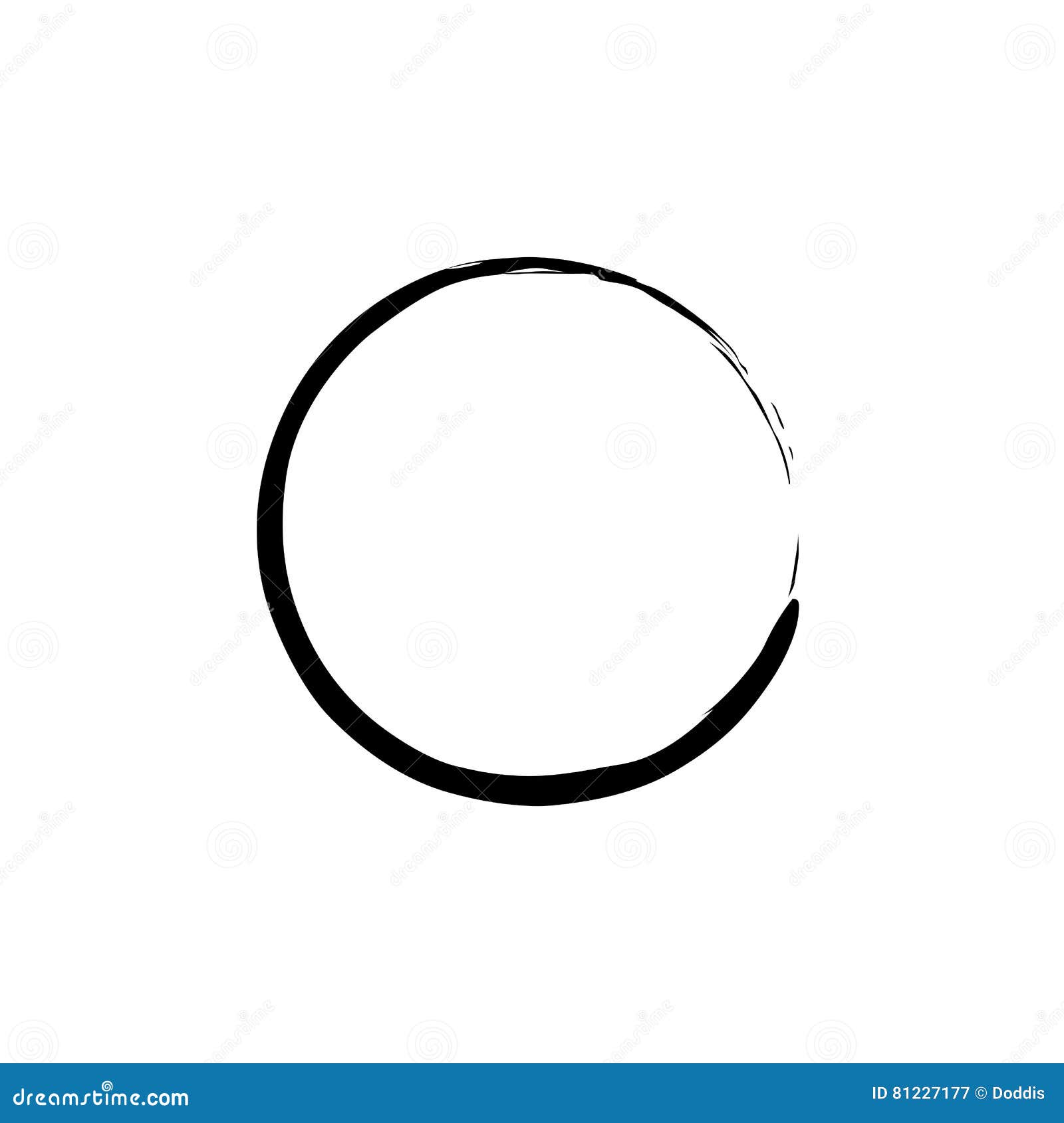 Enso Noir Zen Circle Sur Le Fond Blanc Vecteur Illustration