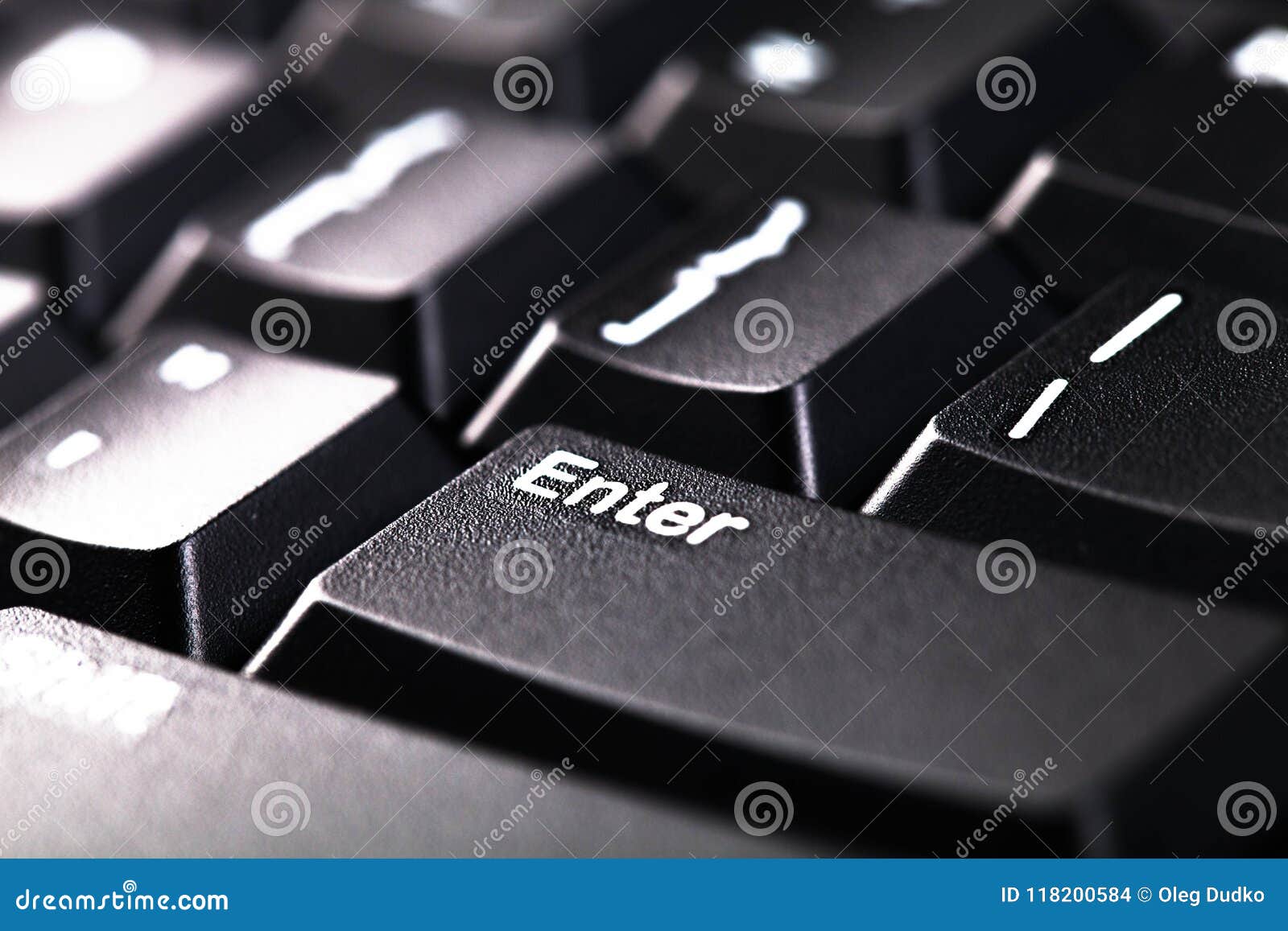 Enter Key on a Computer Keyboard Stock Photo Image of computer, blue 118200584
