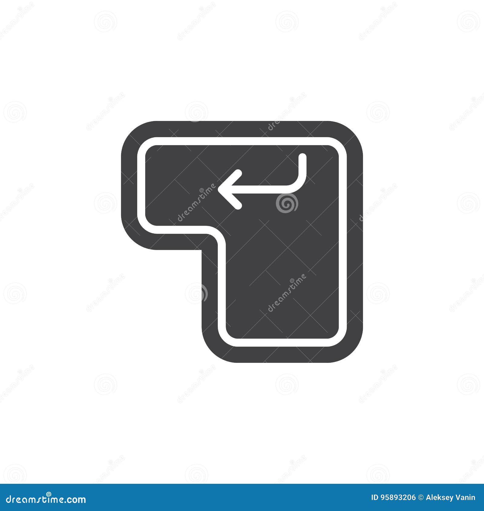 Enter Keyboard Key Icon Vector Filled Flat Sign Solid Pictogram