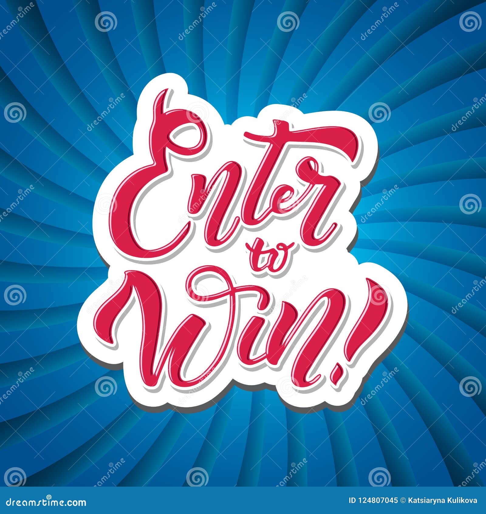 Enter to win stock vector. Illustration of achievement - 124807045