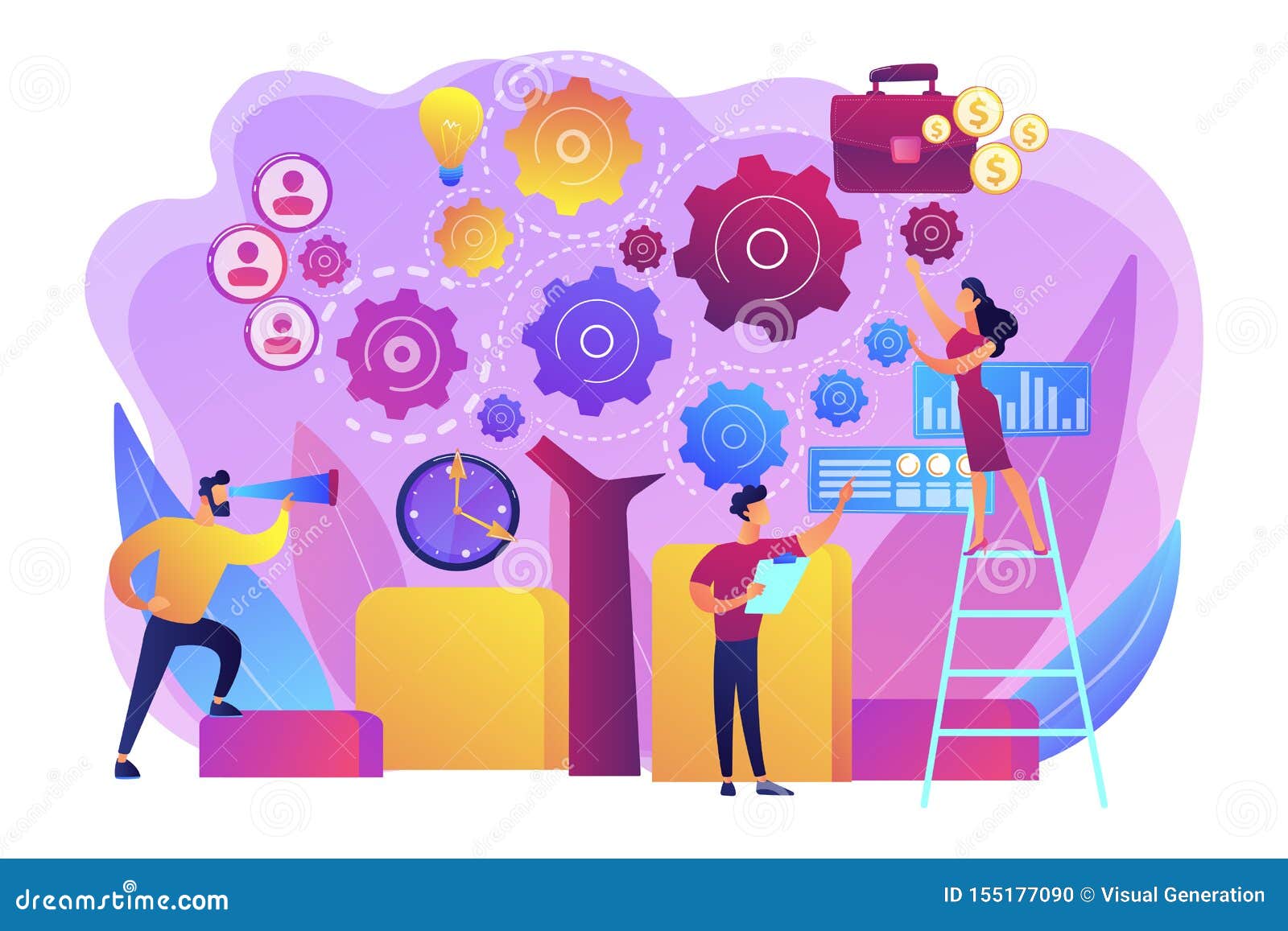 Enterprise Architecture Concept Vector Illustration Stock Vector