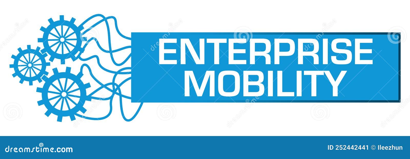 Enterprise Mobility Gears Random Lines Box Horizontal Stock