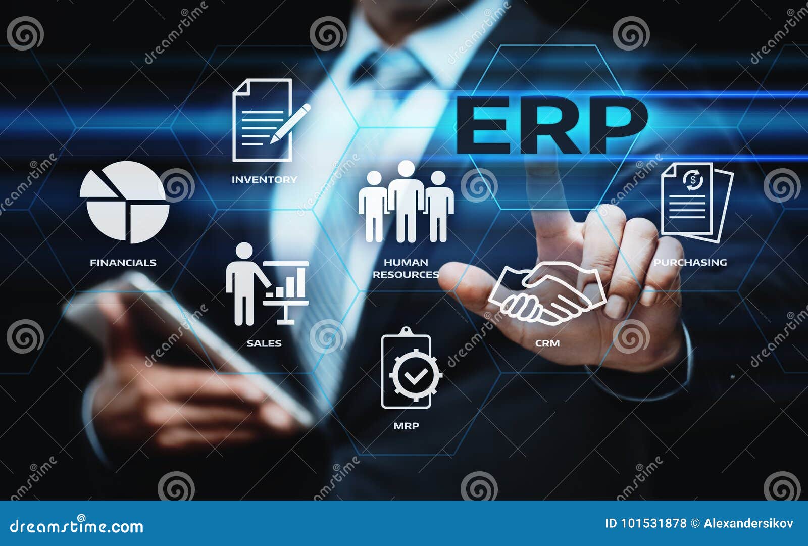 enterprise resource planning erp corporate company management business internet technology concept