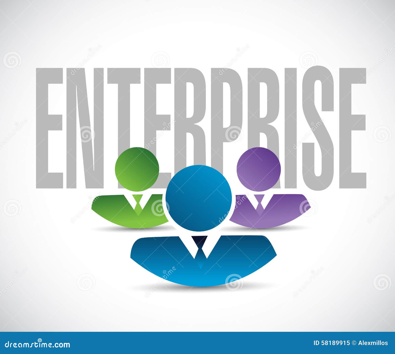 Enterprise Team Sign Illustration Design Graphic Stock Illustration