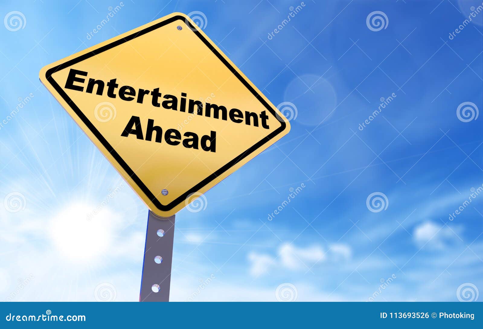 entertainment ahead sign