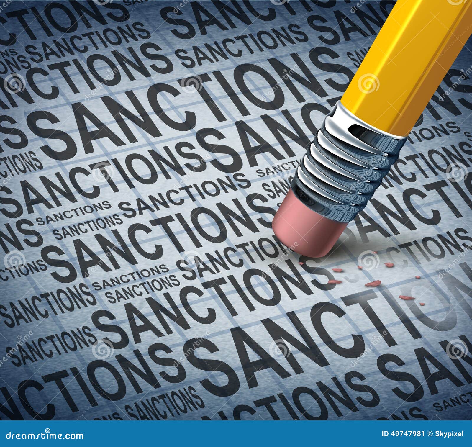 Entfernen von Sanktionen stock abbildung. Illustration von weltweit ...