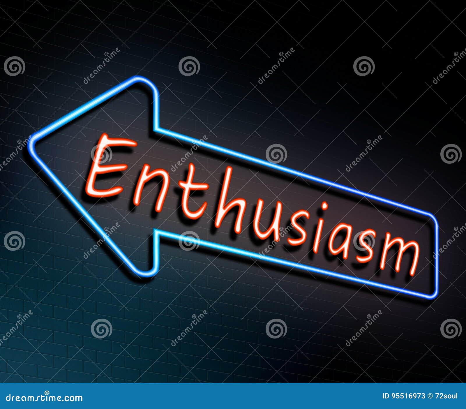 enthusiasm neon concept.