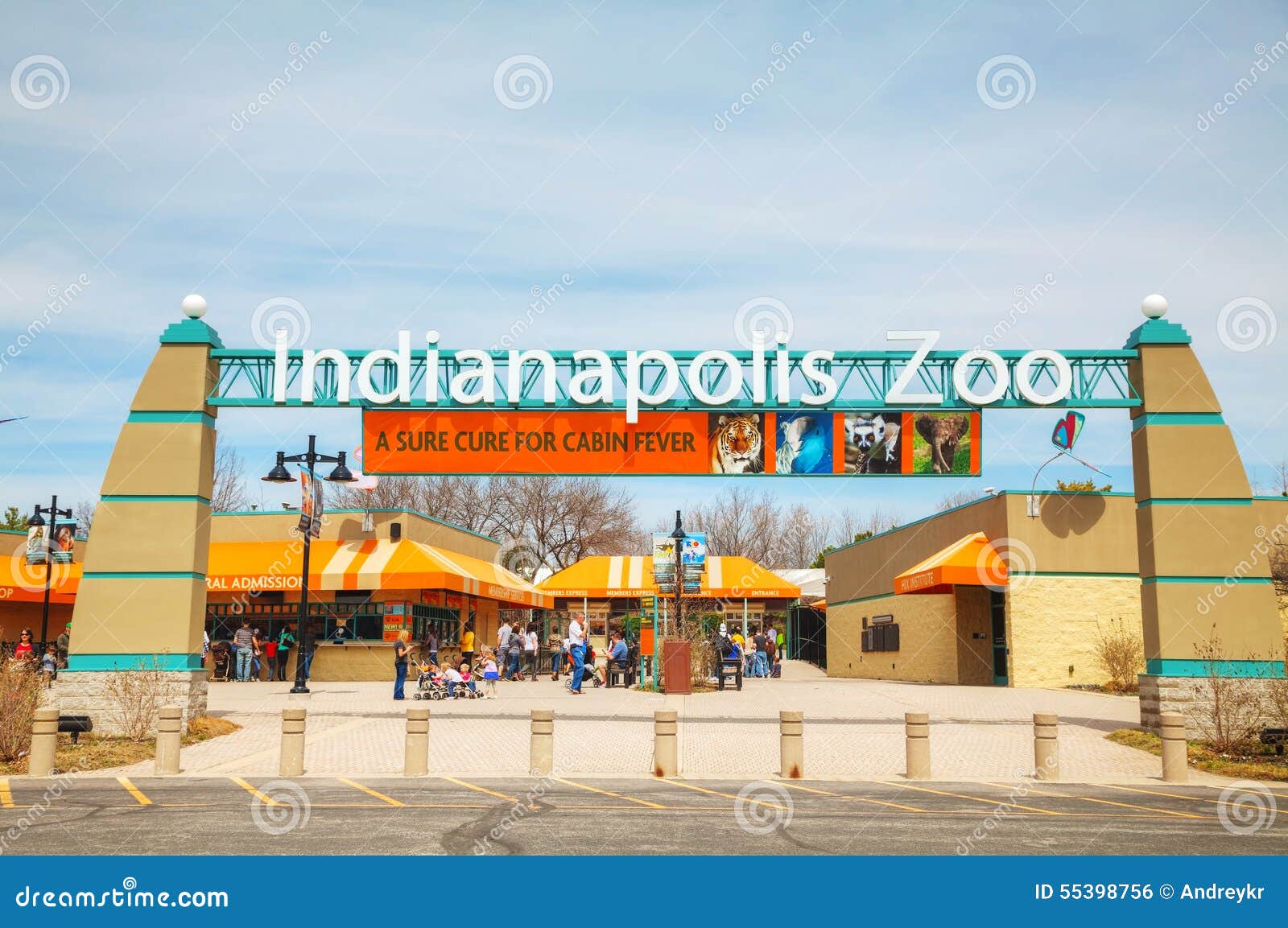 Entrada Al Parque Zoológico De Indianapolis Foto editorial Imagen de