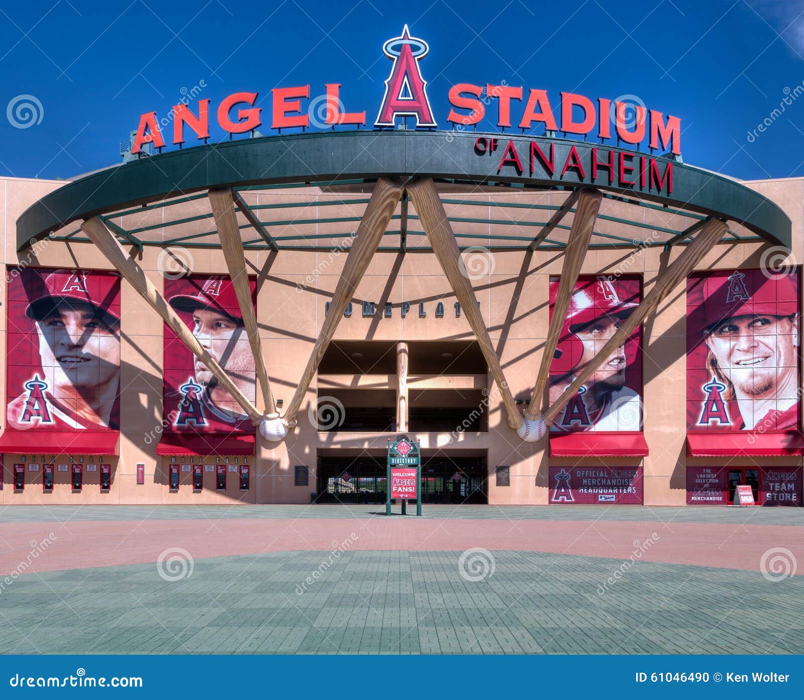 Entrada Do Angel Stadium of Anaheim Imagem Editorial Imagem de