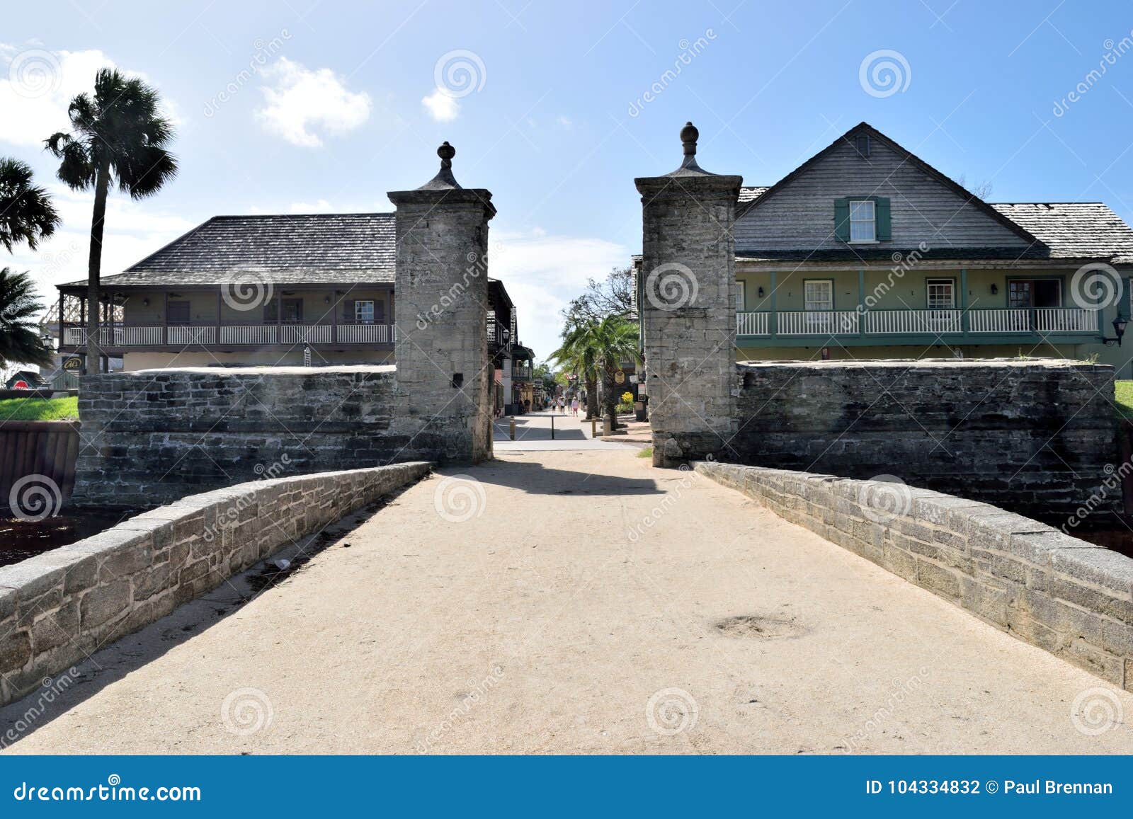 Entrada a St Augustine, La Florida Fotografía editorial Imagen de