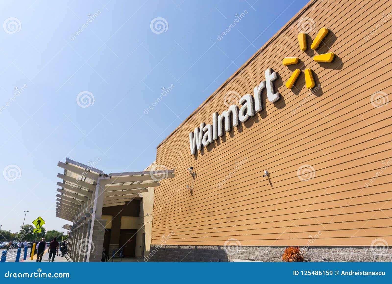 Entrada Y Fachada De La Tienda De Walmart Imagen de archivo editorial -  Imagen de descuento, marzo: 125486159