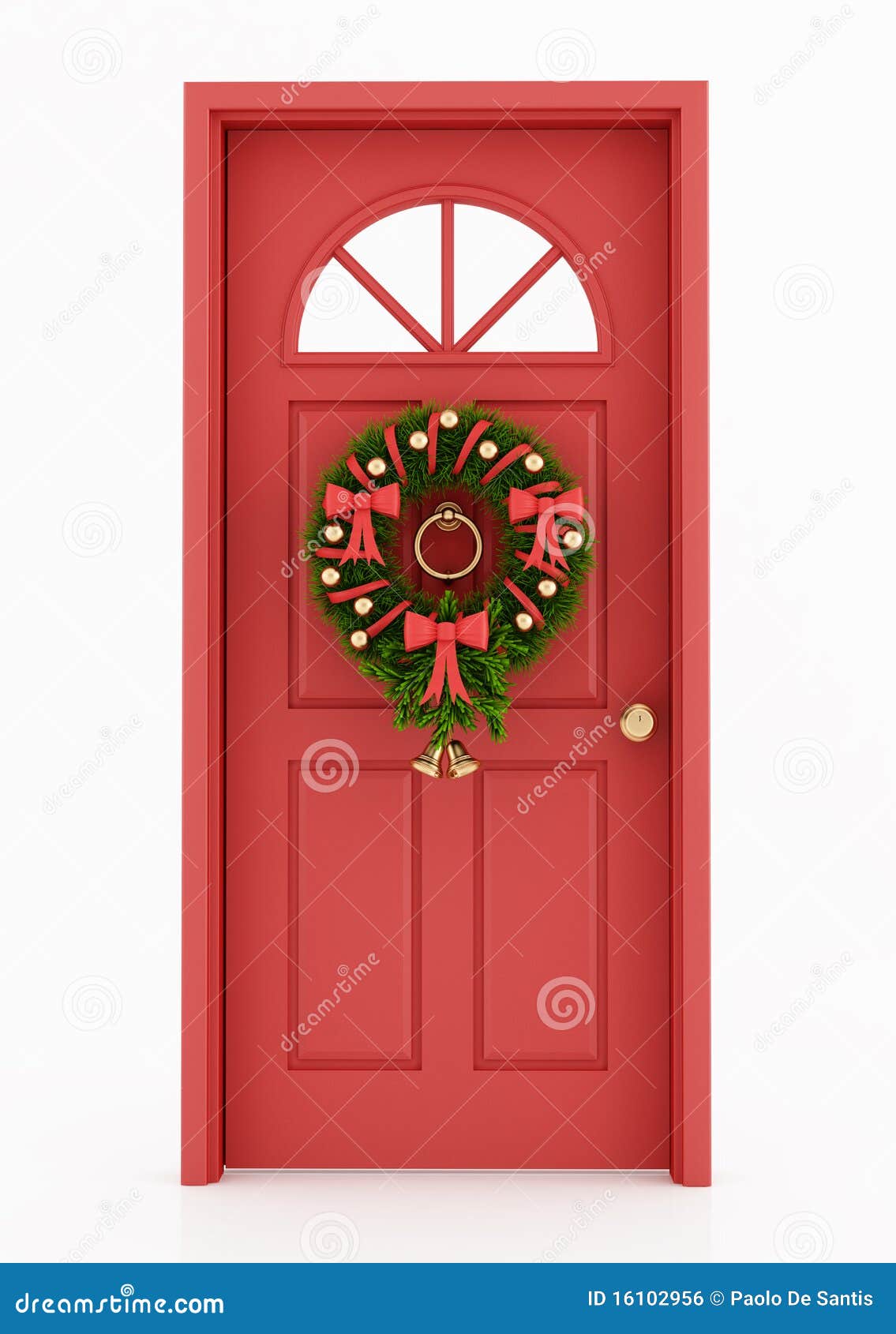 entrance door with christmas wreath