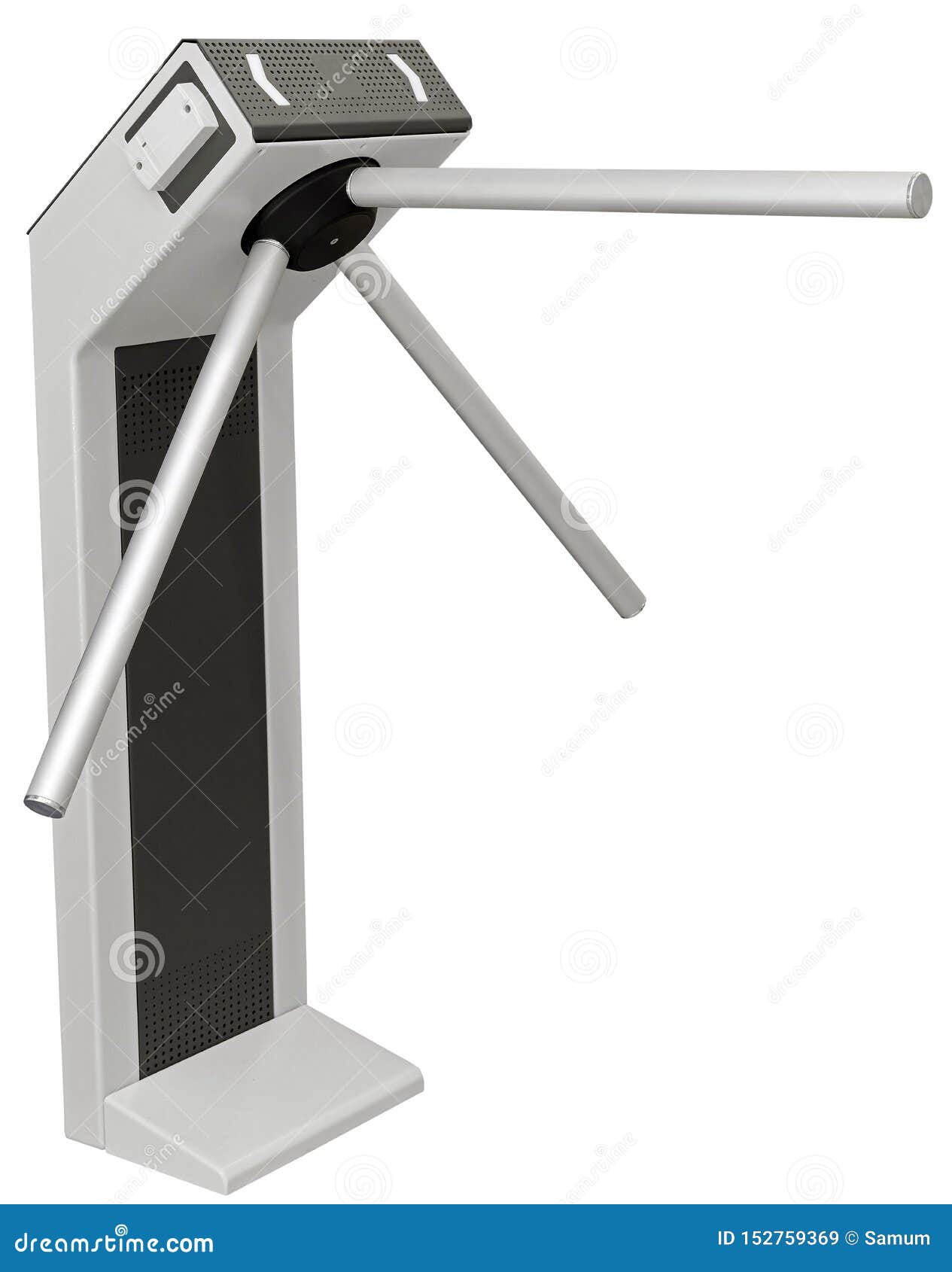 Entrance or Exit Turnstile Tripod and Ticket Reader Stock Image Image