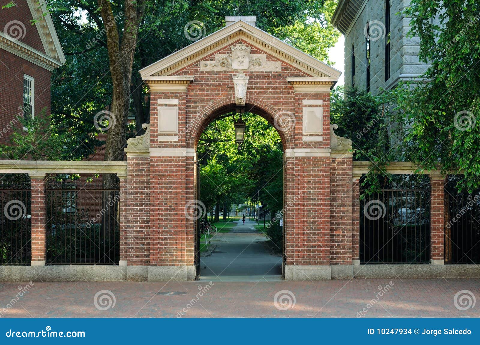 Entrance Gate To Harvard Yard Stock Photo Image of building, doorway